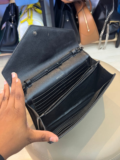 Saint Laurent Cassandre em Matelassê Preto