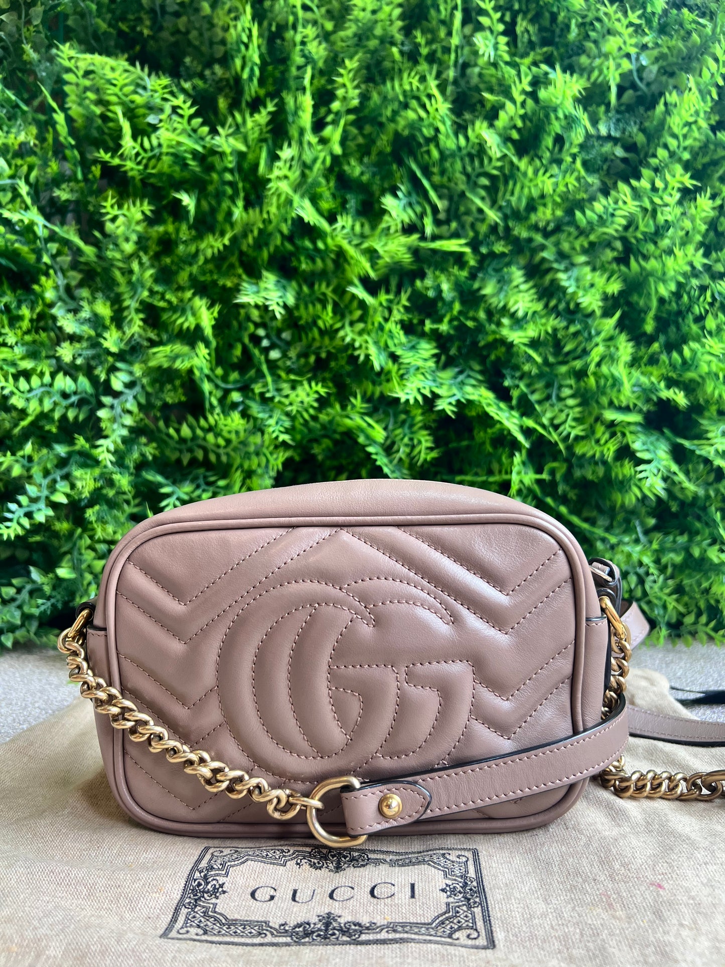 Gucci Marmont Matelassê  Nude