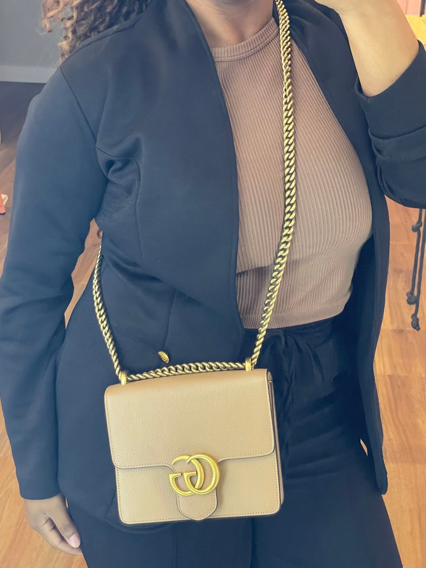 Gucci Marmont Chain Nude
