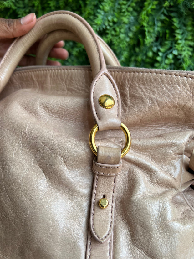 Miu Miu Vitello Lux Bow Satchel