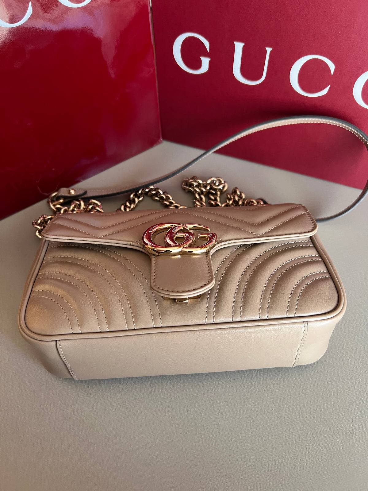 Gucci marmont Matelasse Nude