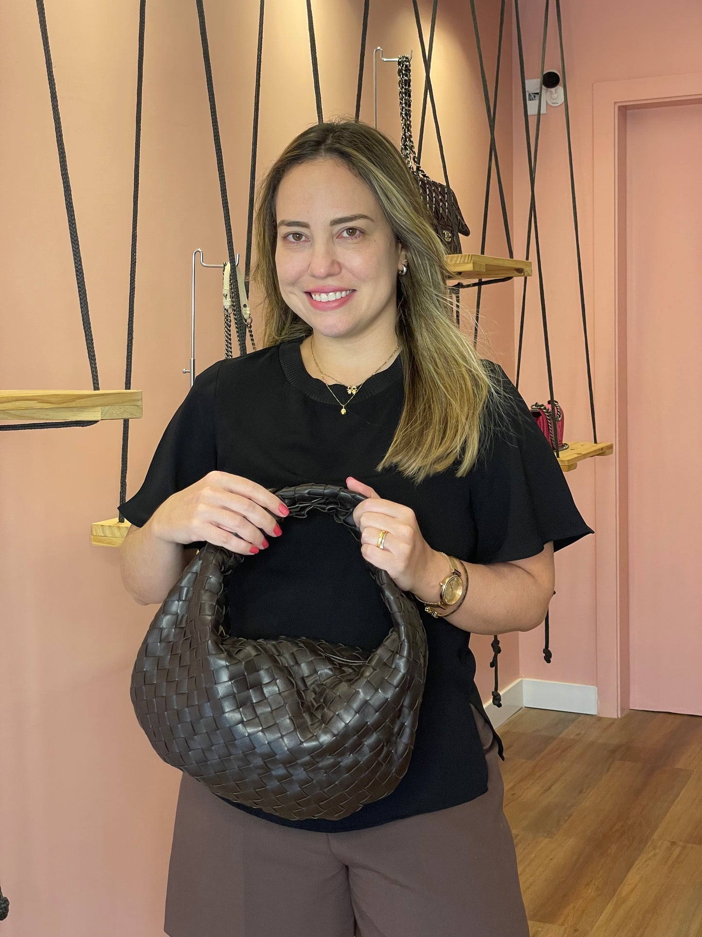Bottega Jodie Small Marrom