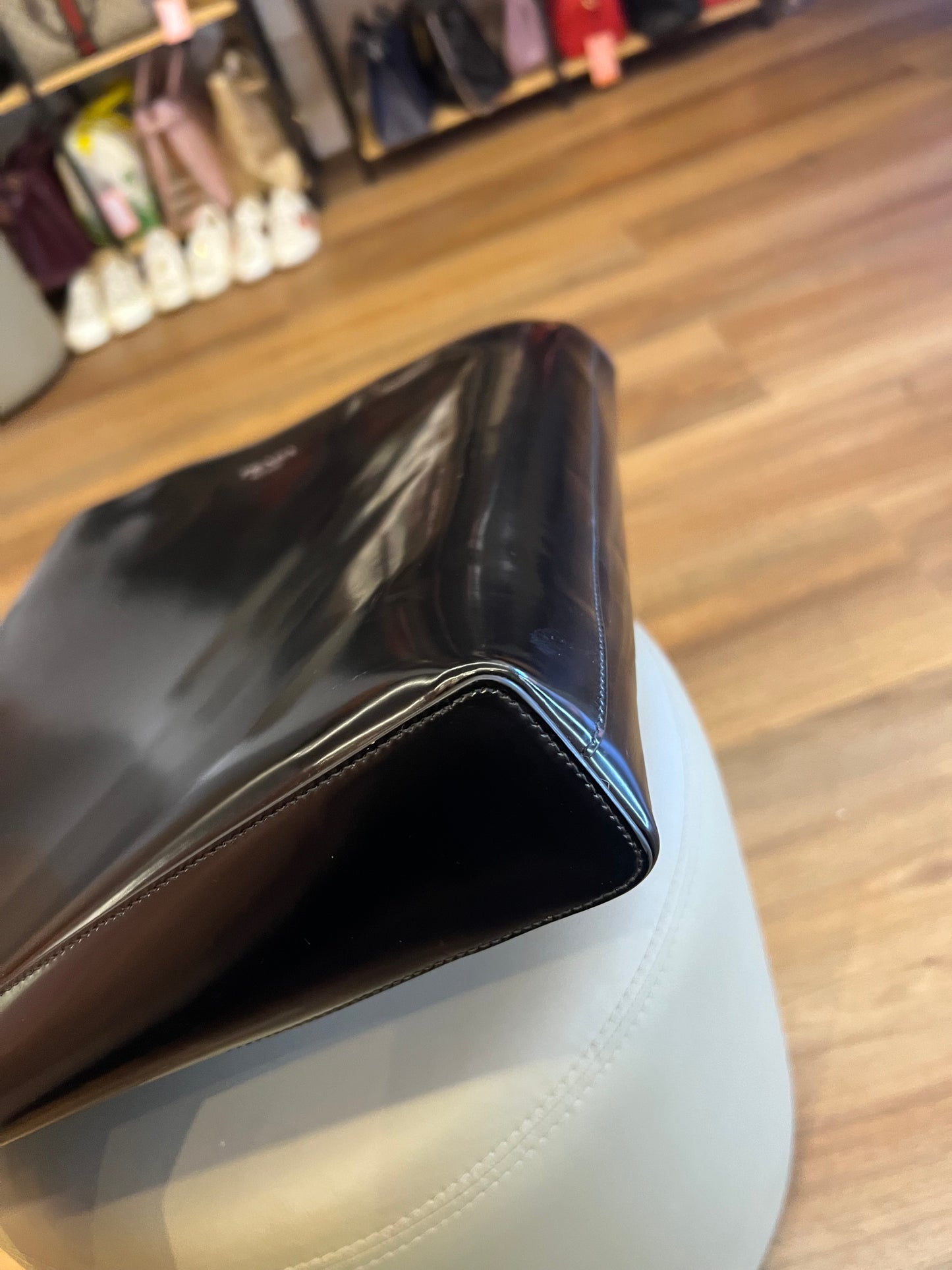 Prada Logo Stamp Tote Bag