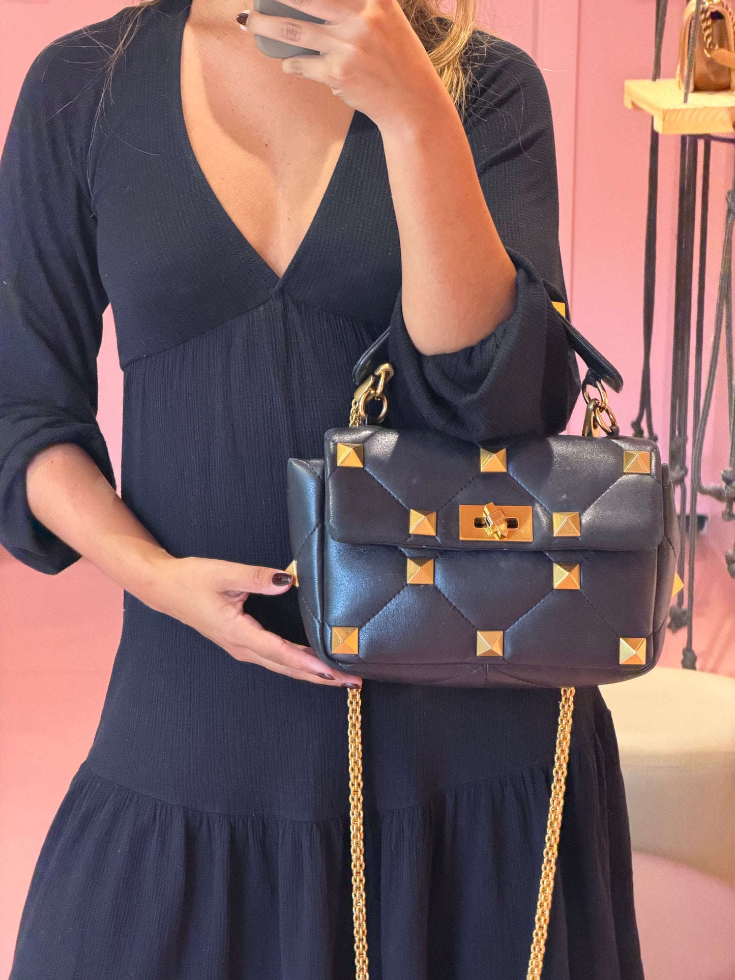 Valentino Rockstud Chain Preta