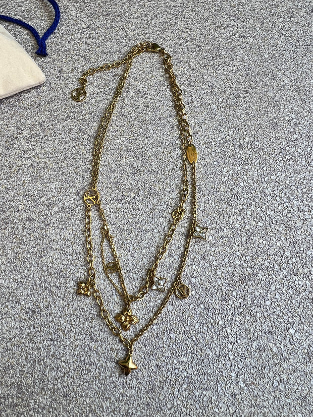 Colar Louis Vuitton Blooming Duas Voltas