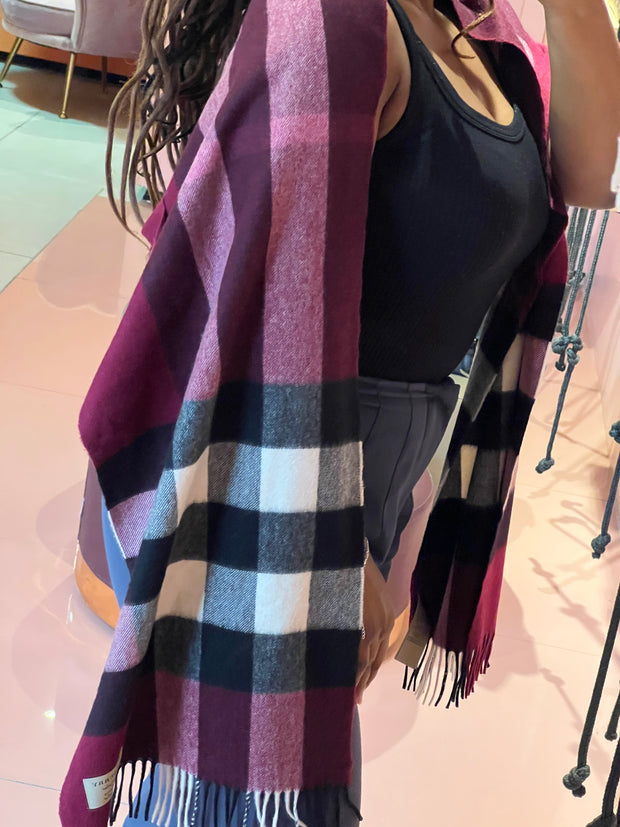 Echarpe Burberry Check Roxo