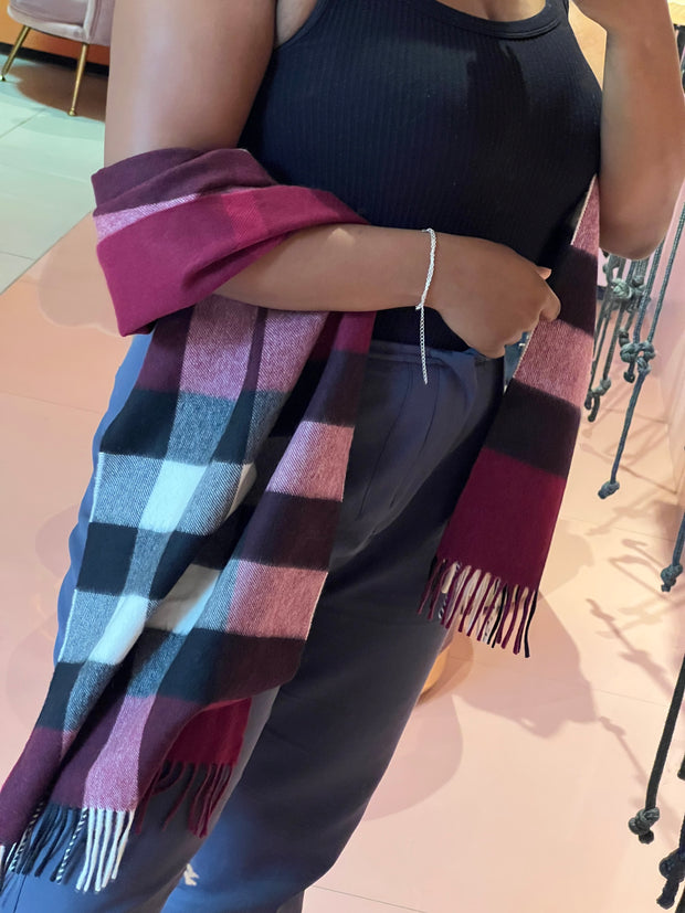 Echarpe Burberry Check Roxo