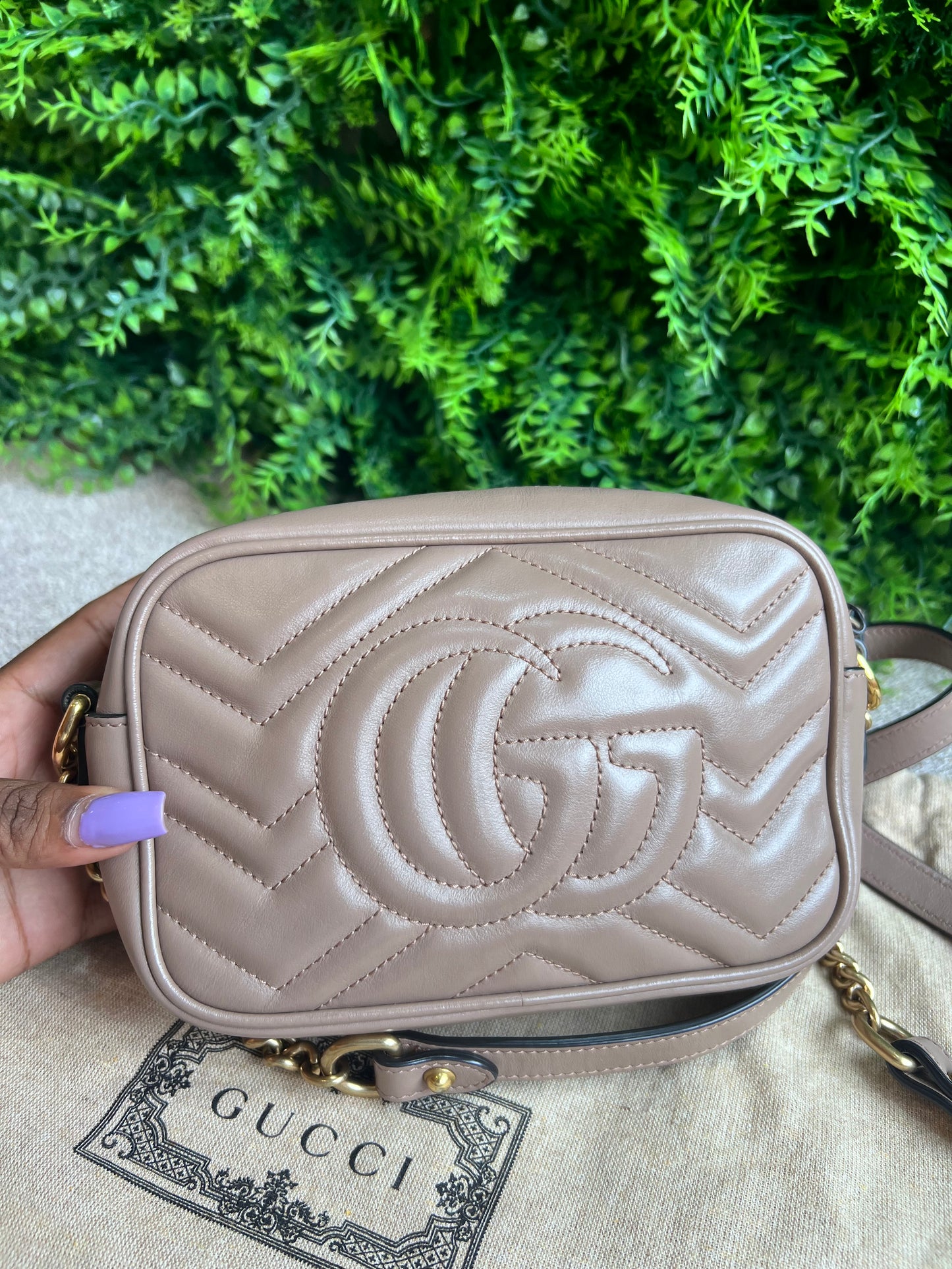 Gucci Marmont Matelassê  Nude