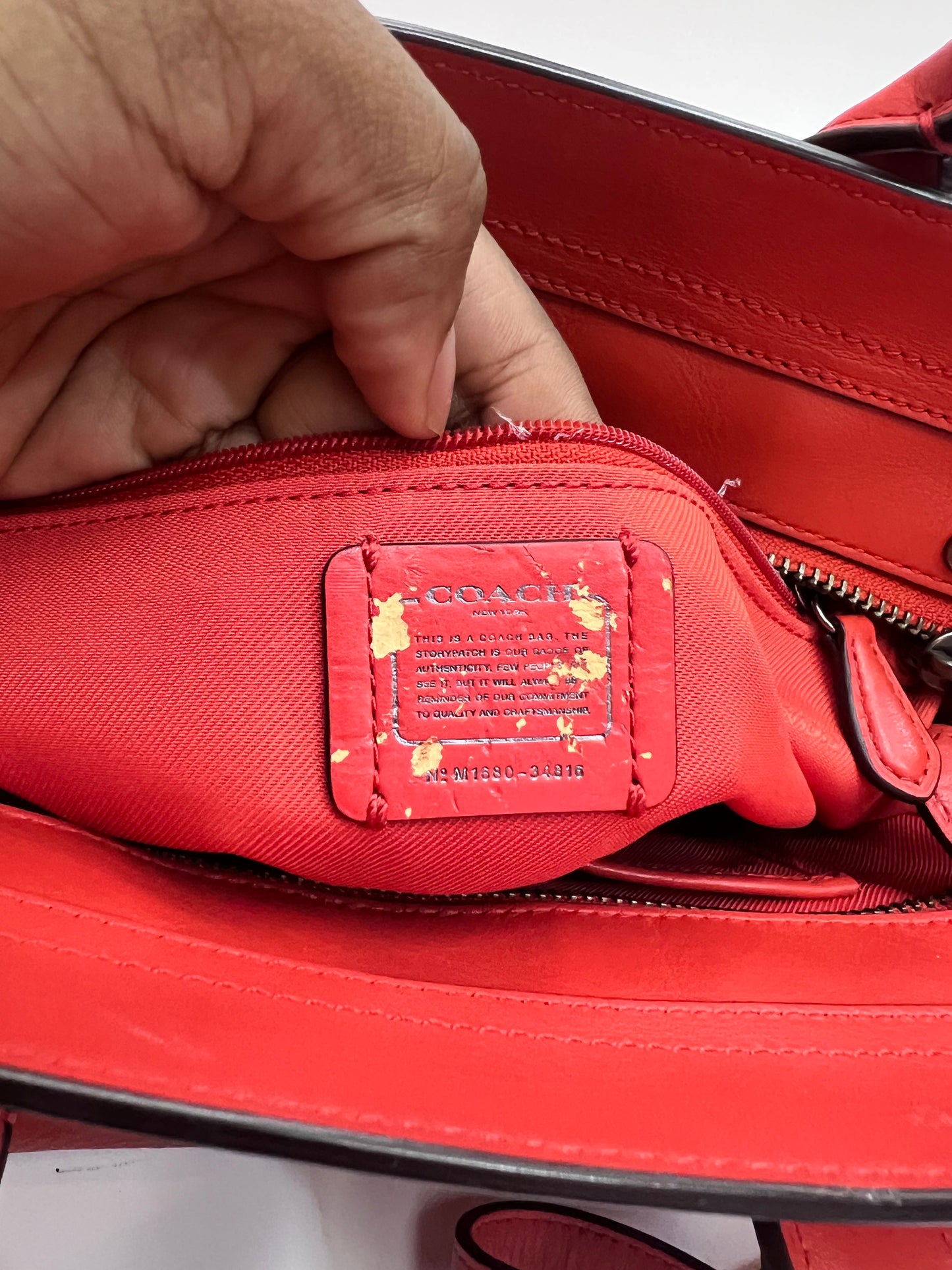 Coach Swagger Pebbled Laranja