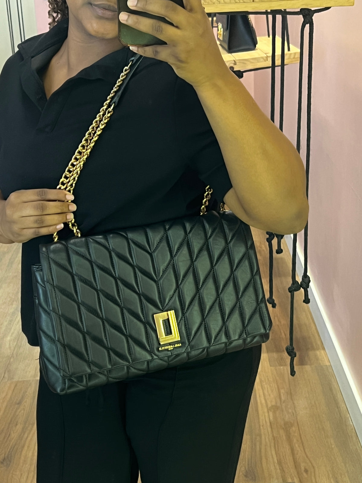 Karl Lagerfield Lafayett Matelassê Preto