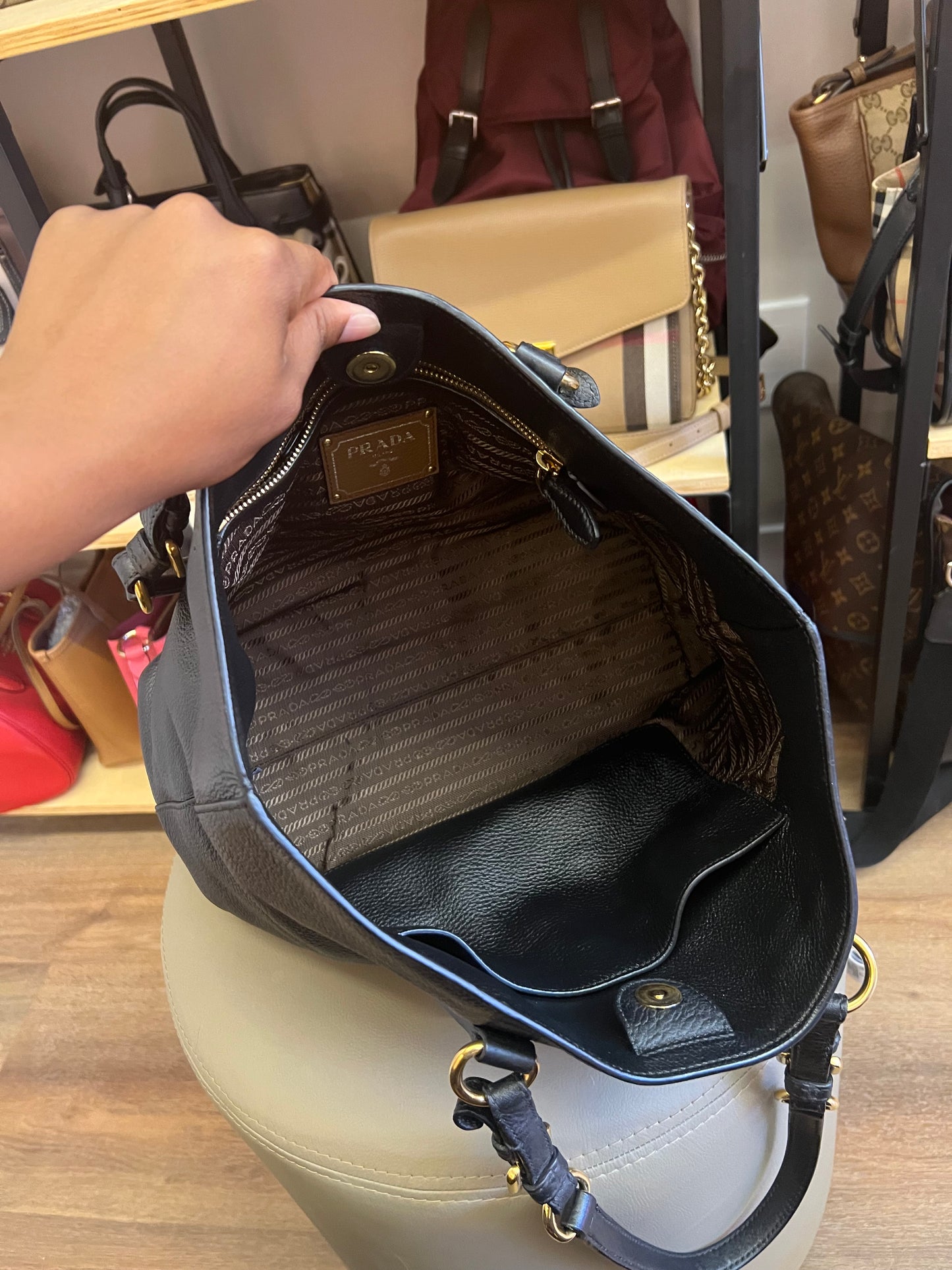 Prada Tote Logo Preta