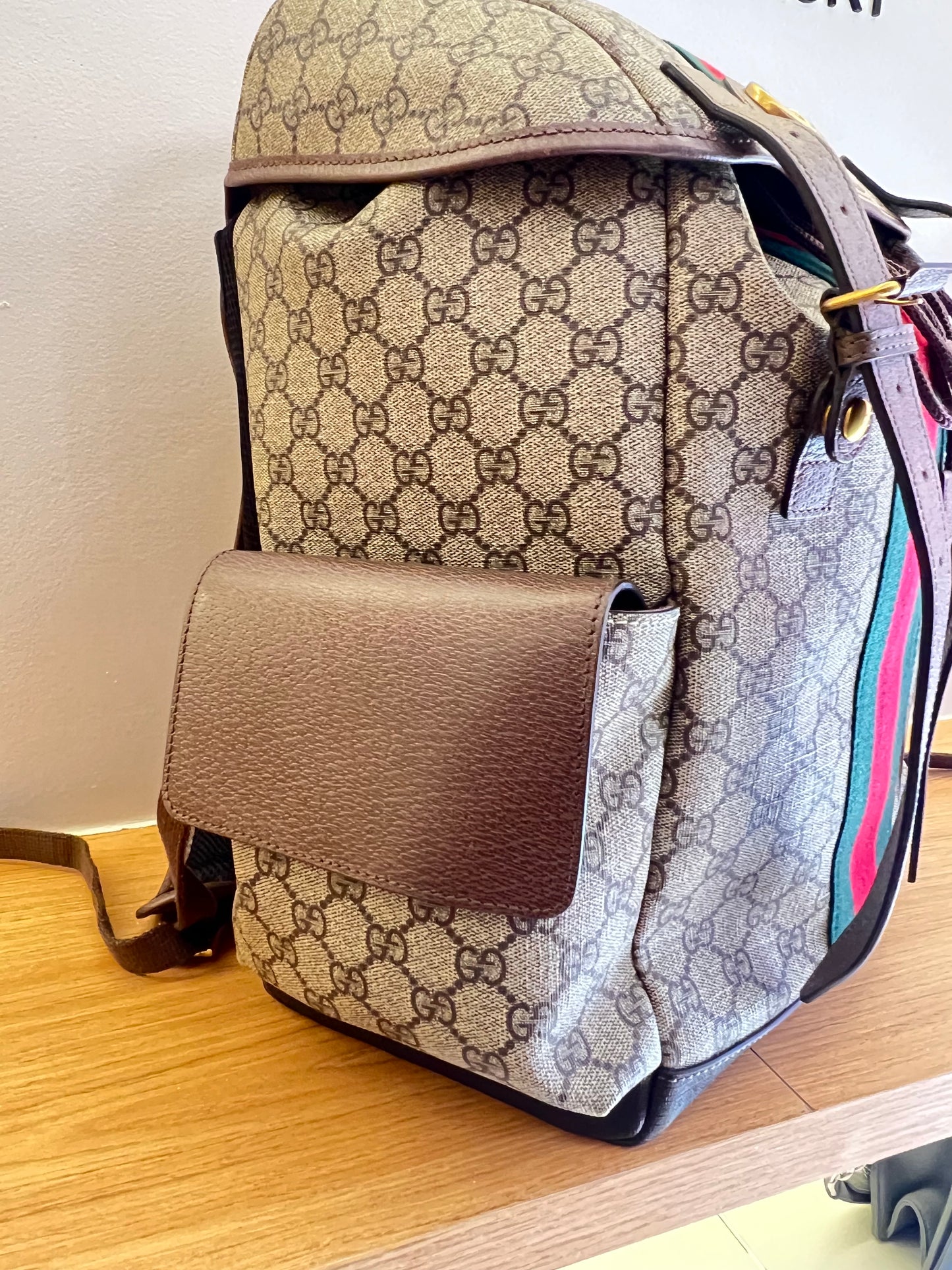 Mochila Gucci Ophidia GG Monograma