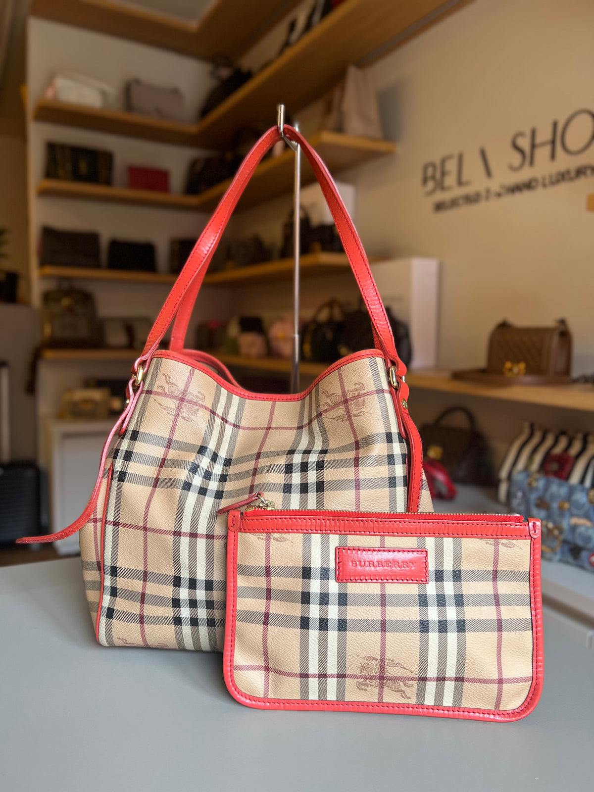 Burberry Haymarket Check Shoulder