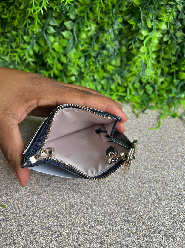 Porta Cartão Kate Spade com ziper Verniz