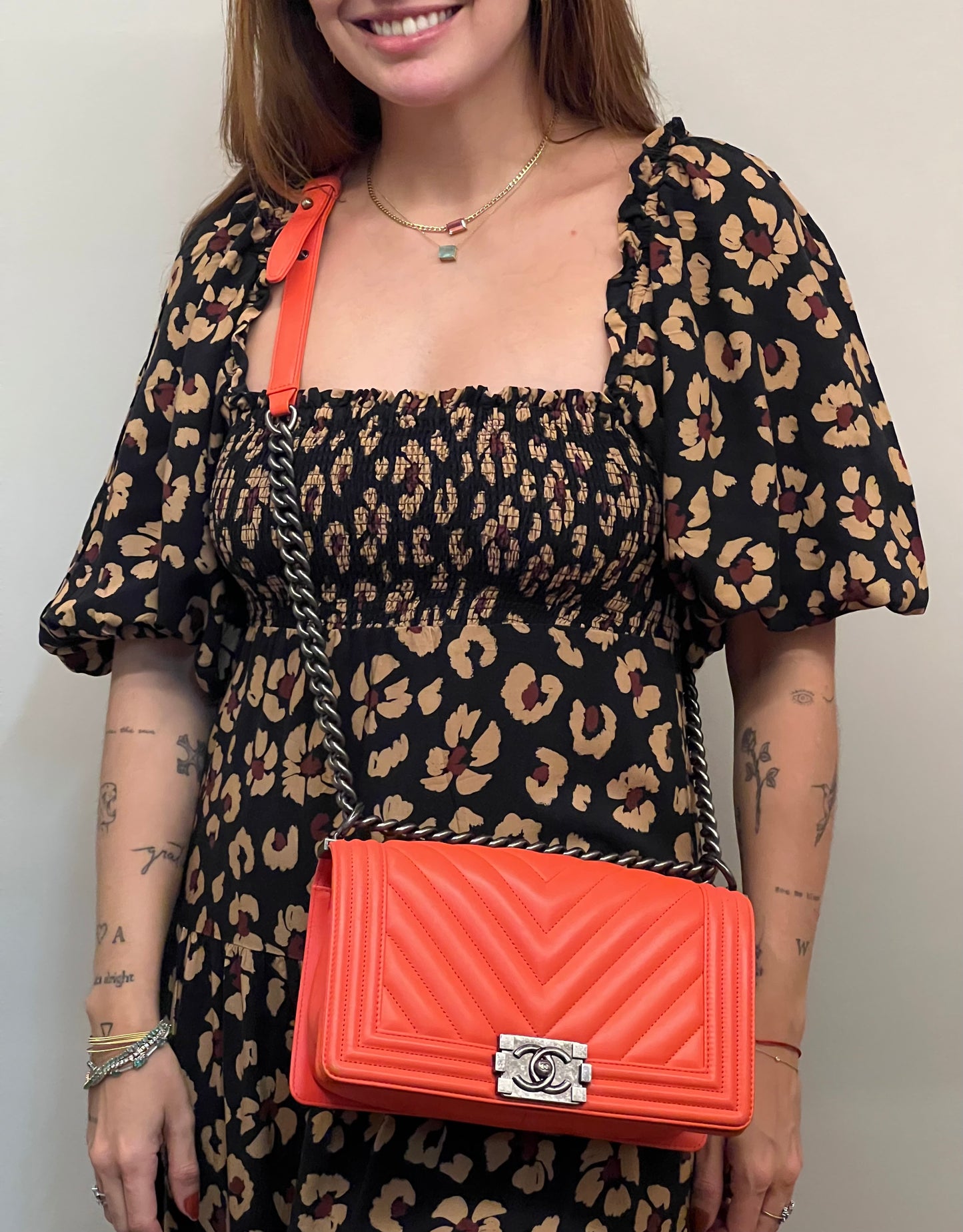 Chanel Boy Medium Laranja