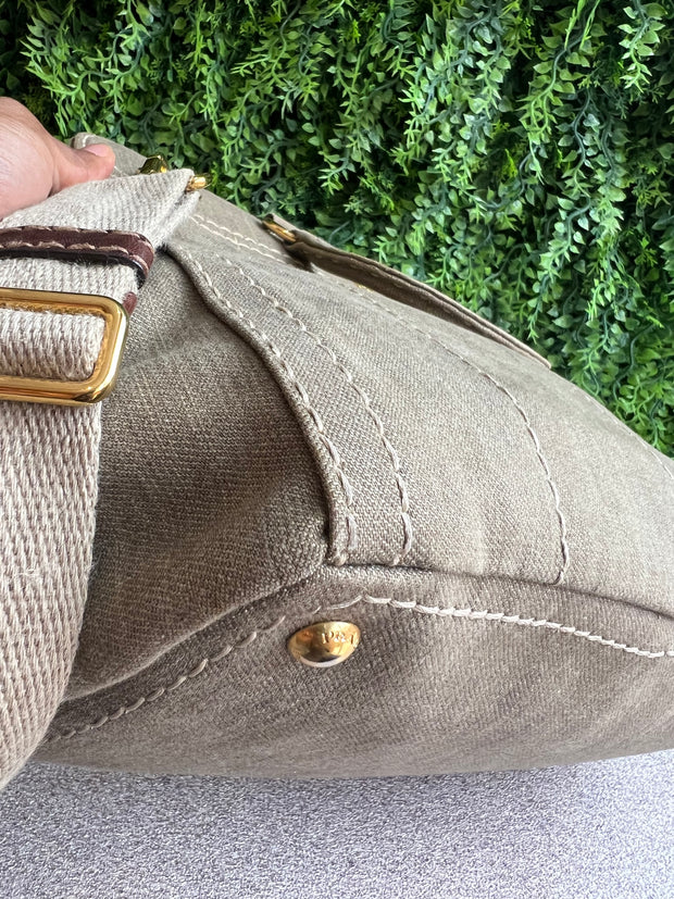 Prada Canvas Canapa Verde