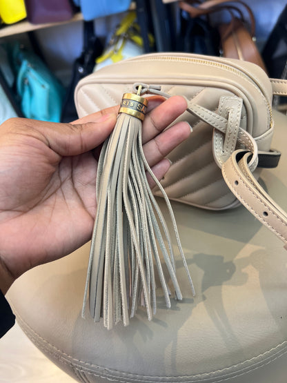 Saint Laurent Pochette Lou Leather Nude