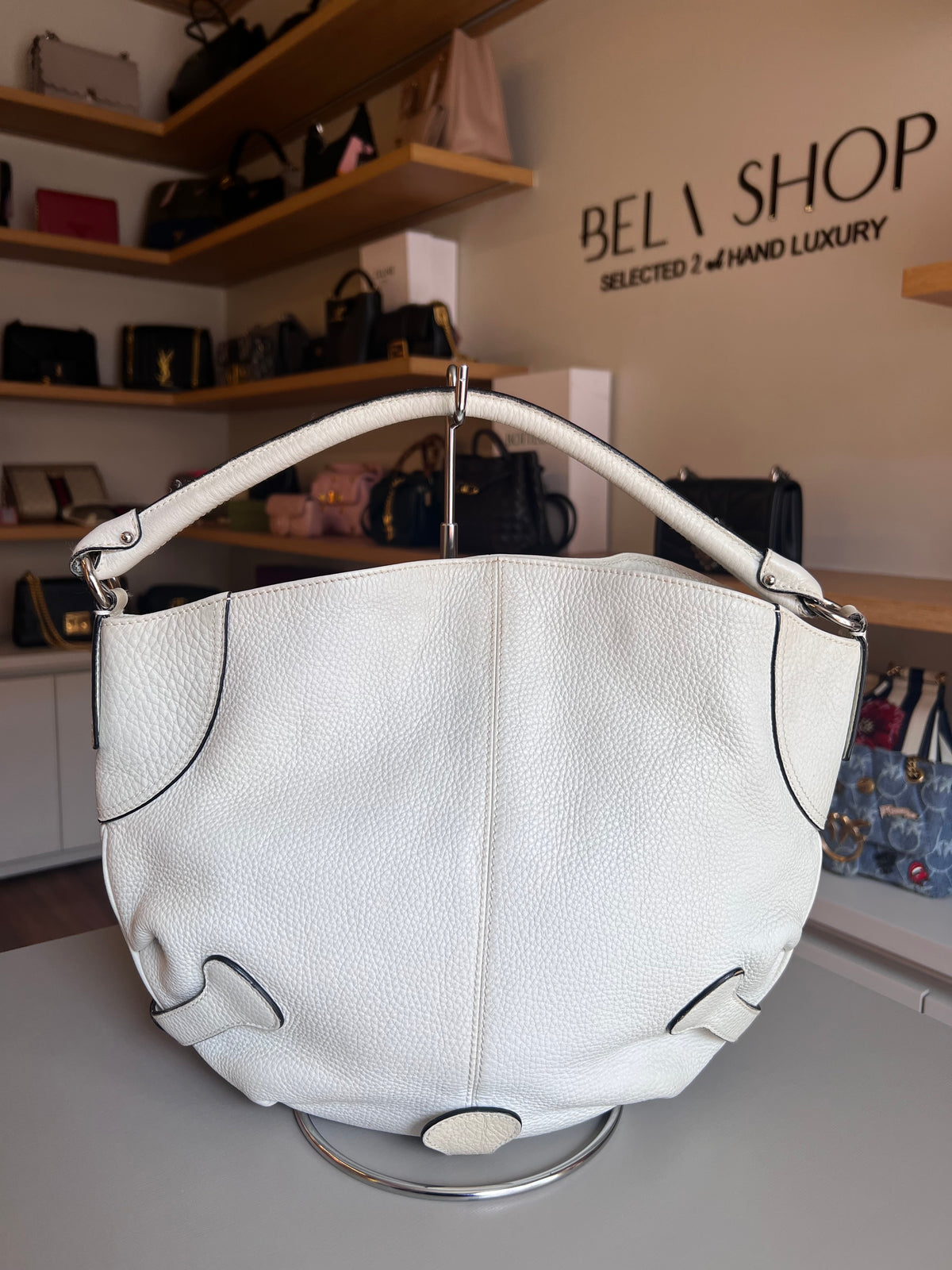 Salvatore Ferragamo Hobo Bag Off White
