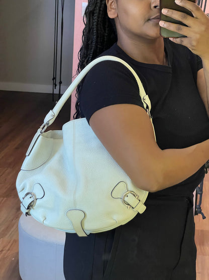 Salvatore Ferragamo Hobo Bag Off White