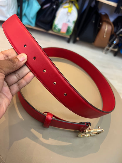Cinto Gucci Interlock Vermelho