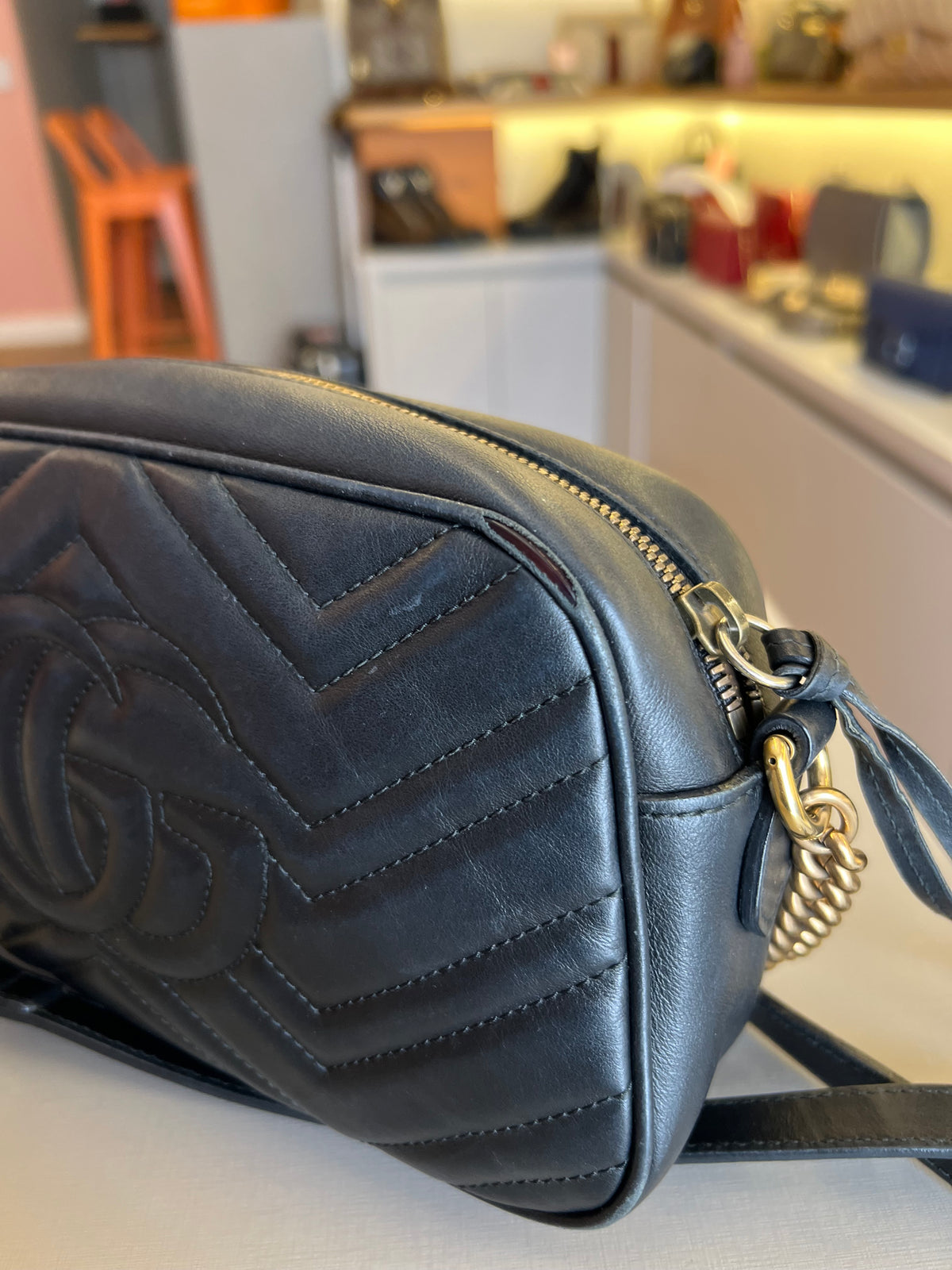 Gucci Marmont Camera bag Preta