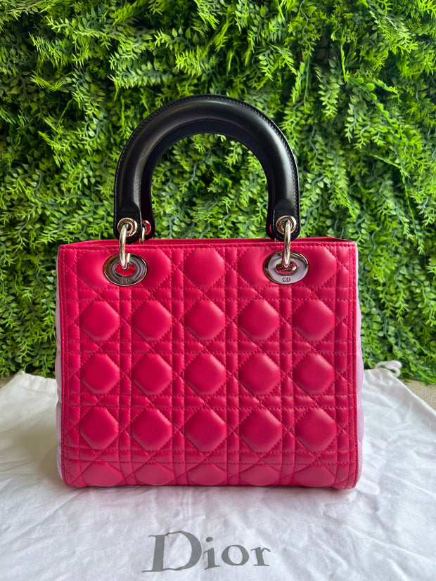 Lady Dior Cannage Quilted Rosa