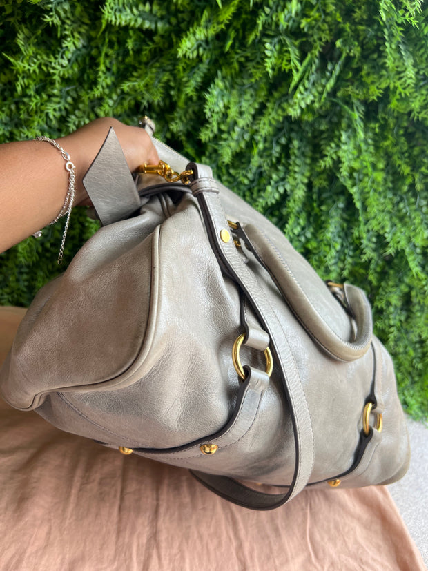 Miu Miu Vitello Lux Cinza