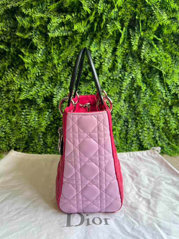 Lady Dior Cannage Quilted Rosa