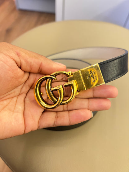 Cinto Gucci Dupla Face P&B