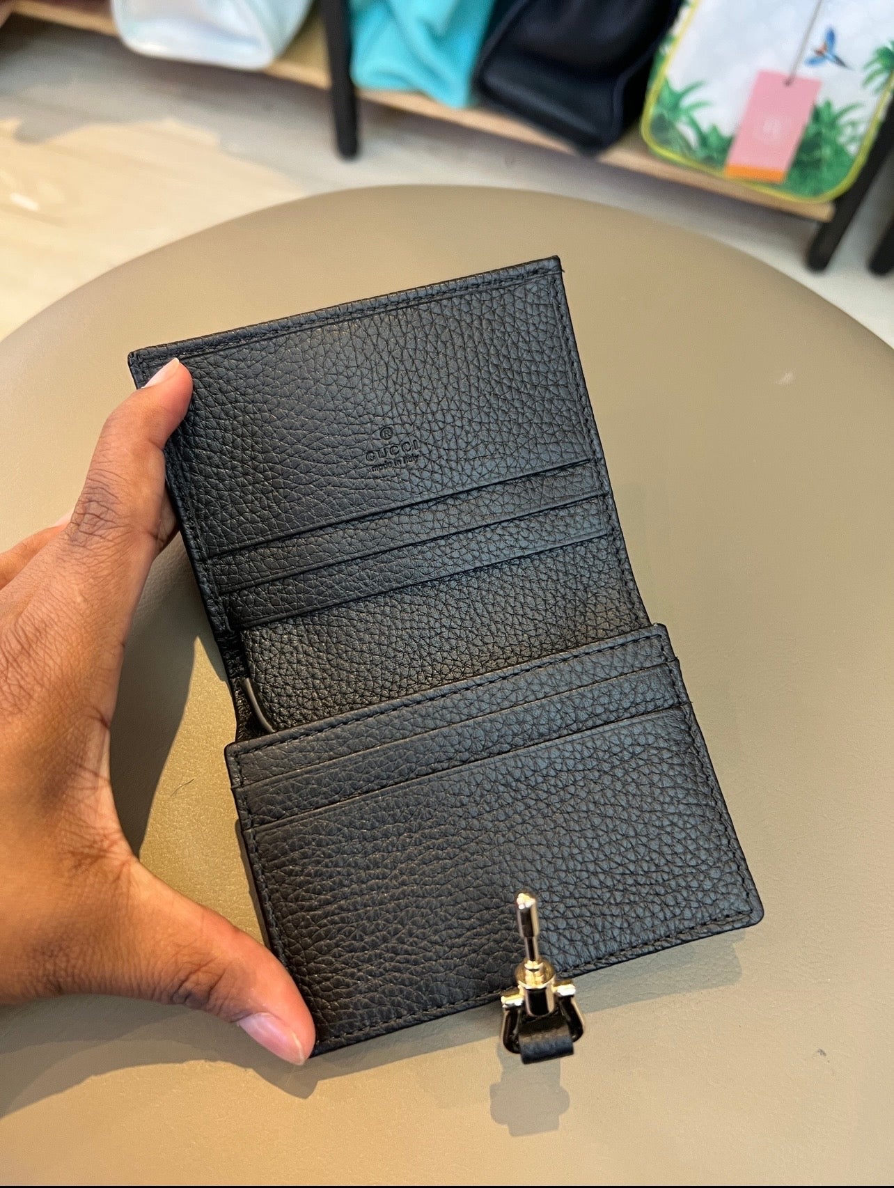 Mini Carteira Gucci Jackie Preta