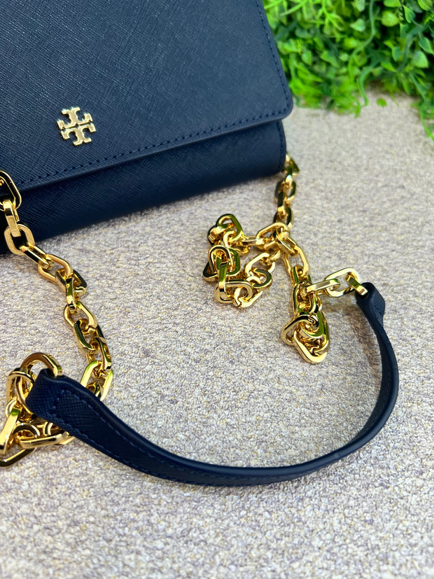 Tory Burch Emerson Chain Wallet Azul