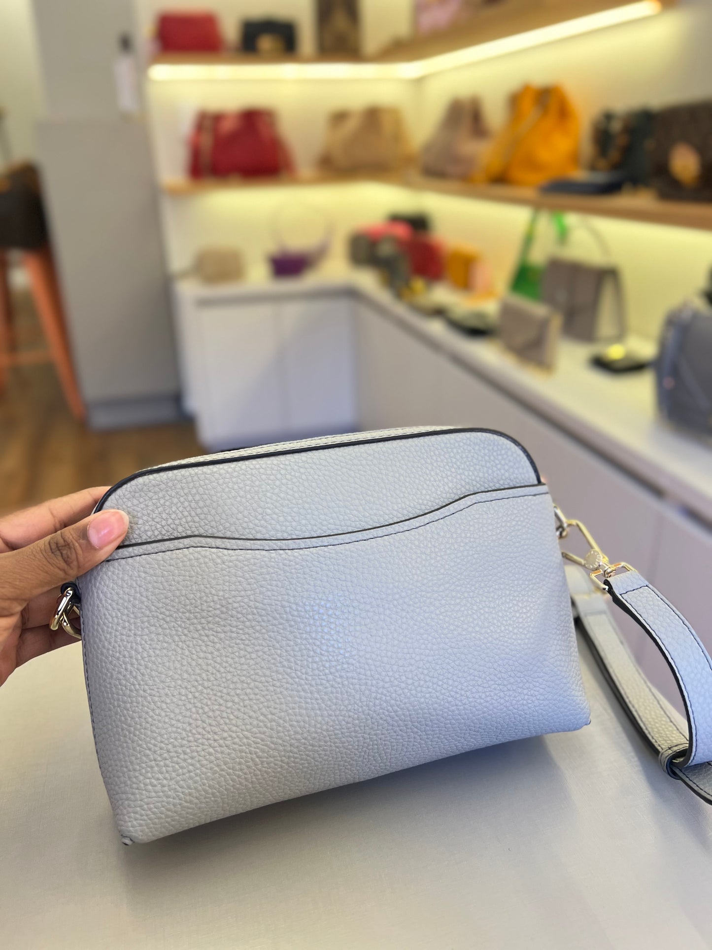 Furla Gea Mini Crossbody Cinza