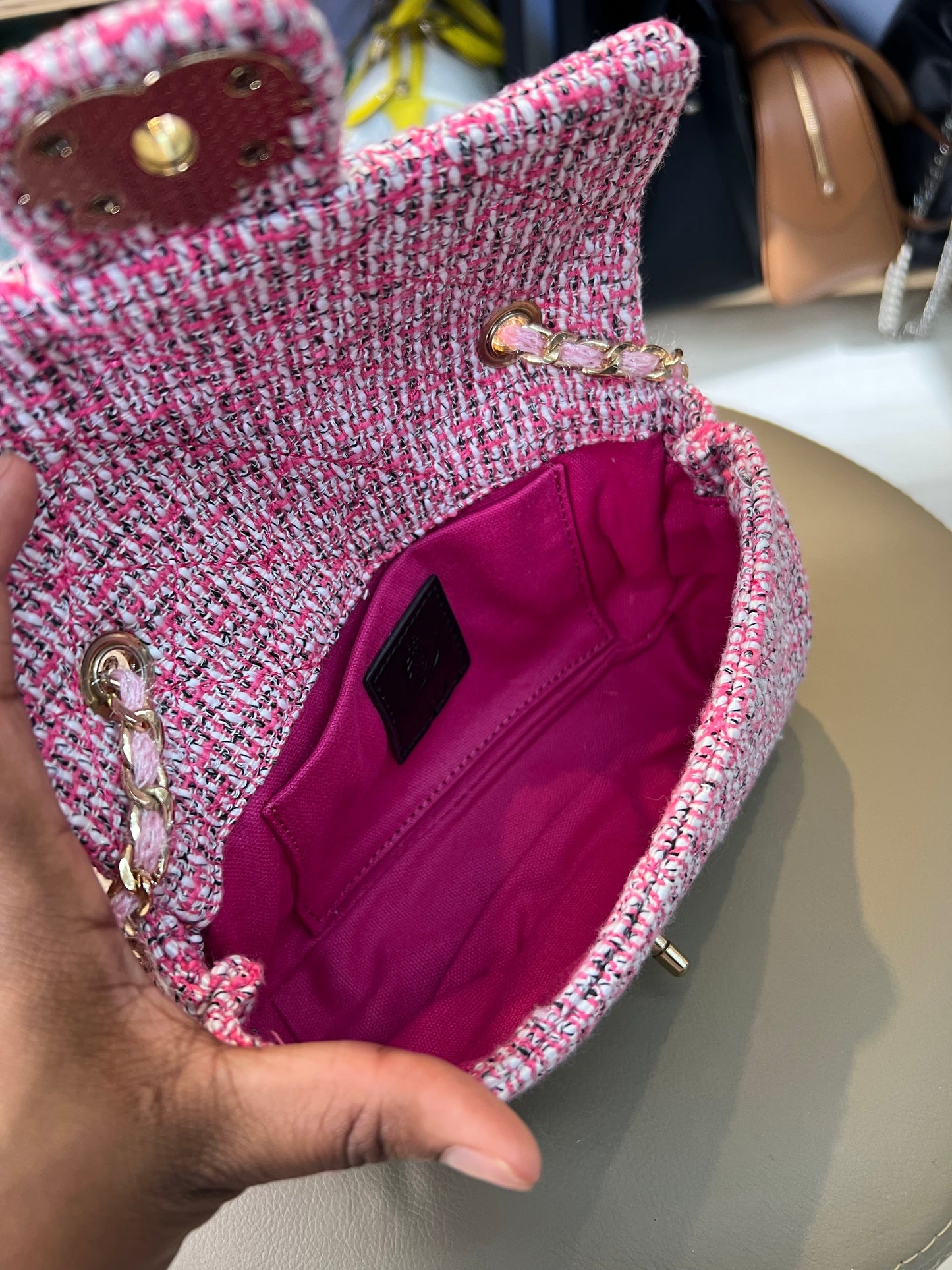 Isla Mini Tweed Rosa