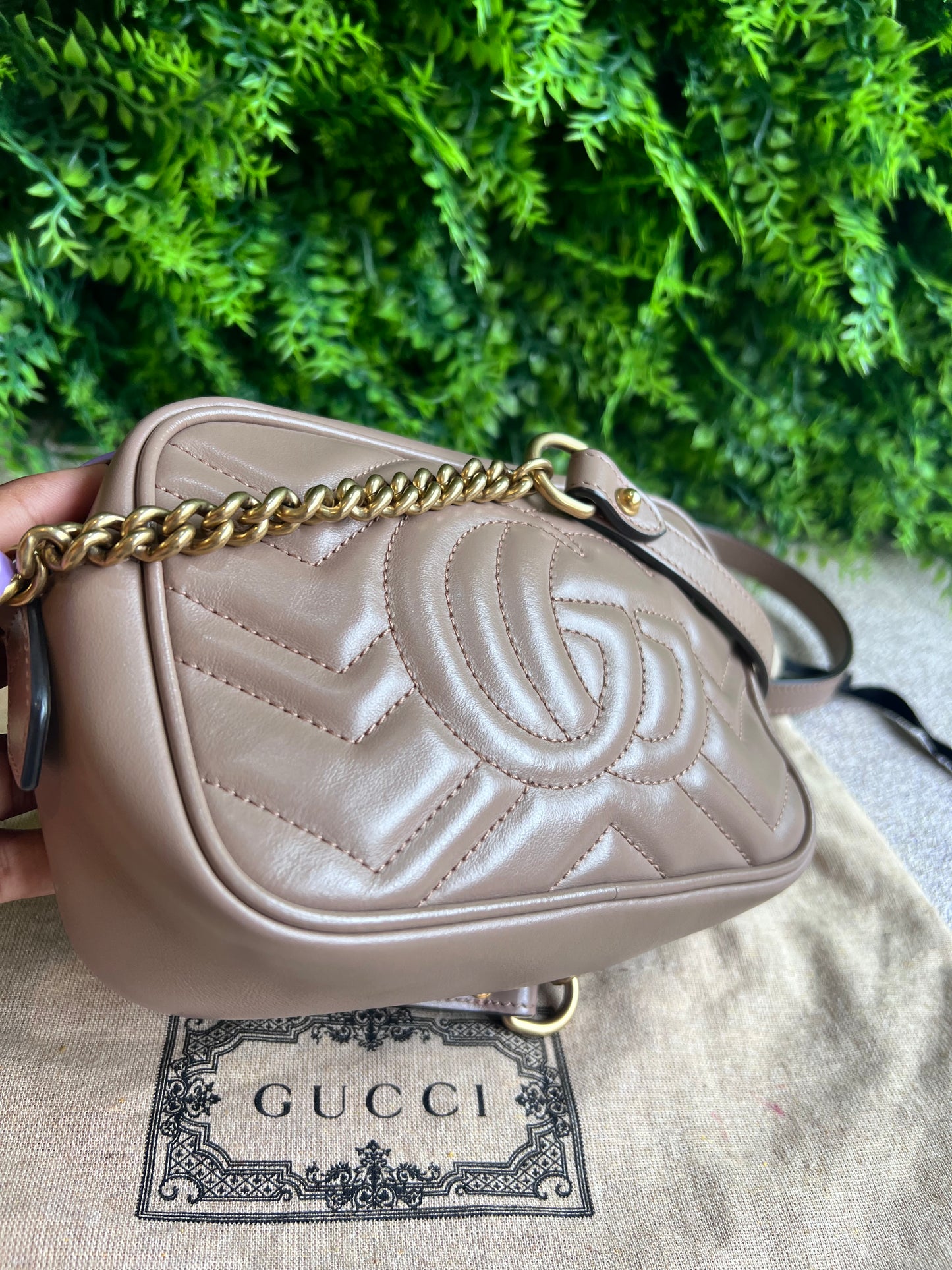 Gucci Marmont Matelassê  Nude