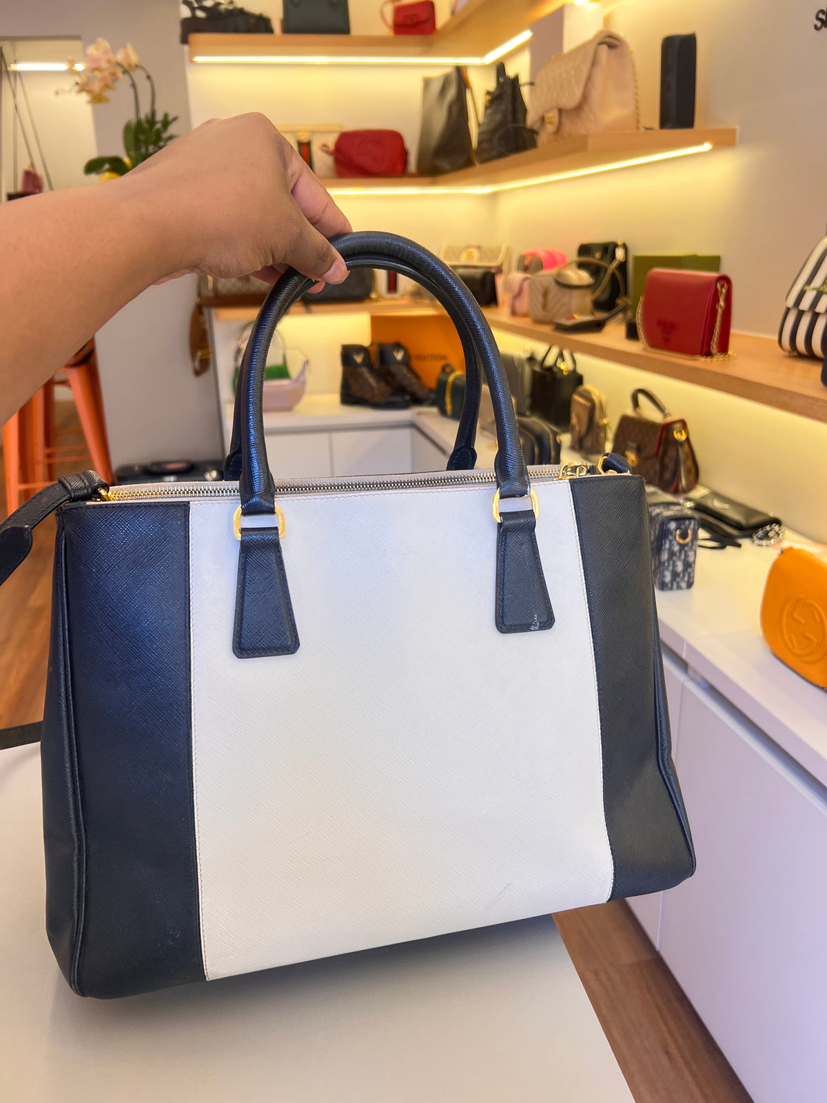 Prada Galleria Bicolor P&B