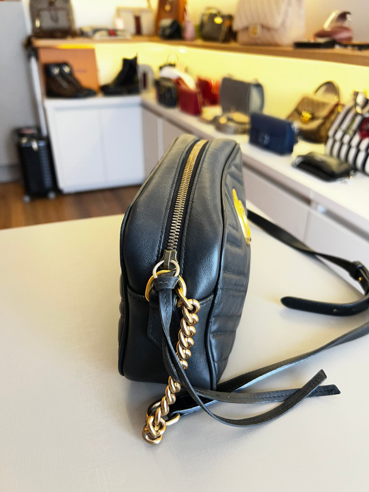 Gucci Marmont Camera bag Preta