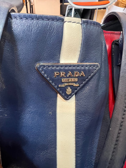 Prada Calf Tote Tricolor