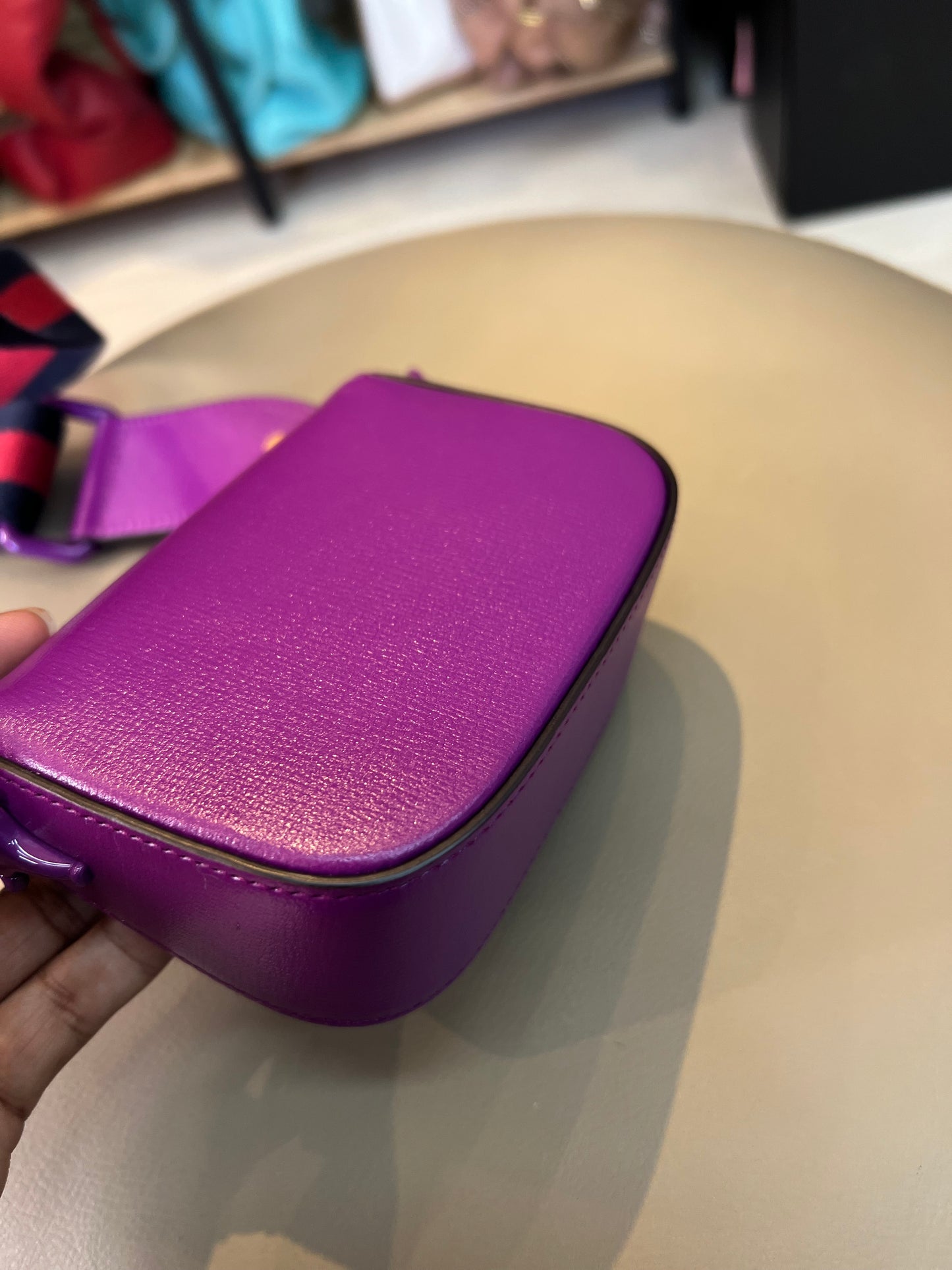 Gucci Horsebit 1955 Super Mini Roxa