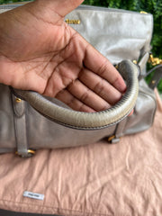 Miu Miu Vitello Lux Cinza