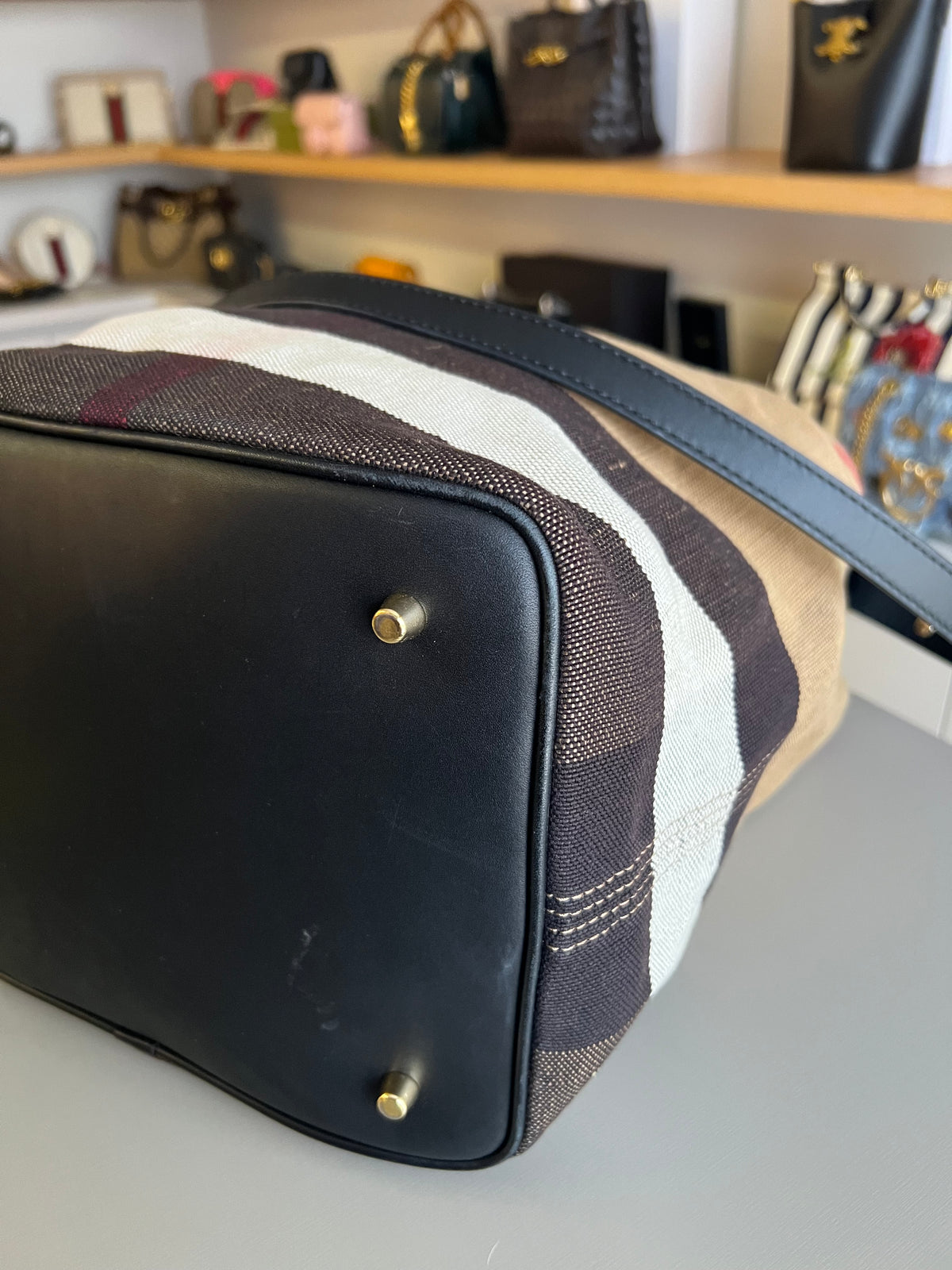 Burberry Check Ashby Hobo