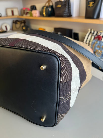 Burberry Check Ashby Hobo