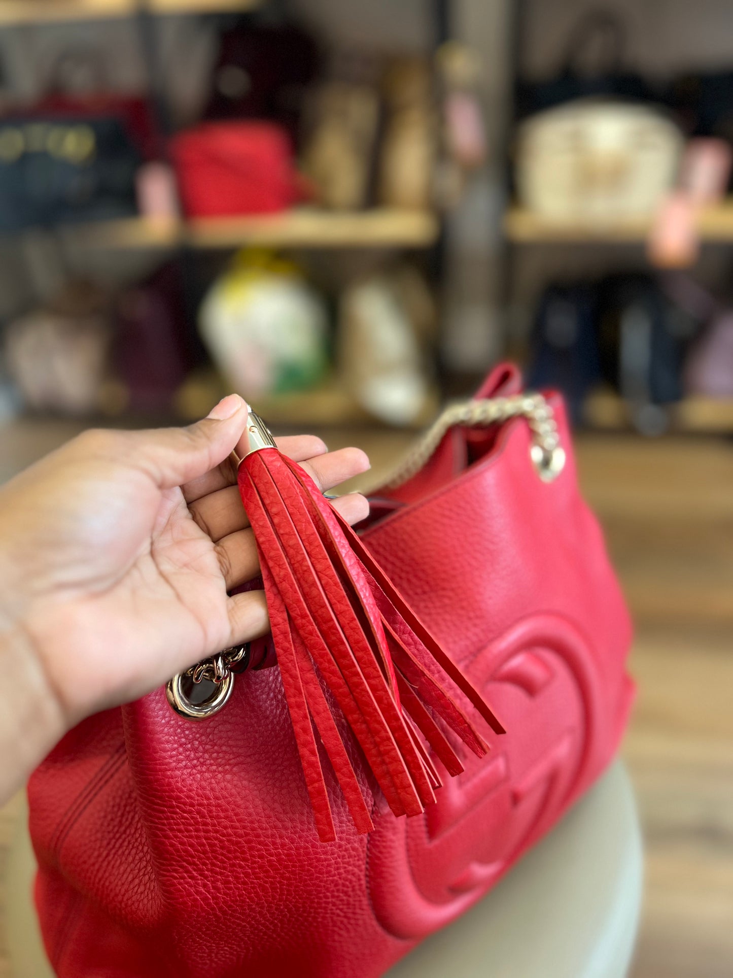 Gucci Soho Chain Vermelha