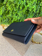 Tory Burch Emerson Chain Wallet Azul