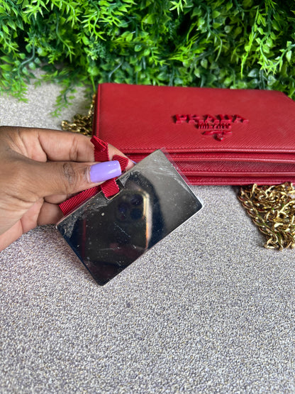 Prada Monograma Chain Vermelha
