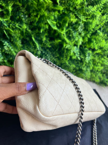 Chanel Classic Single Flap Off  White