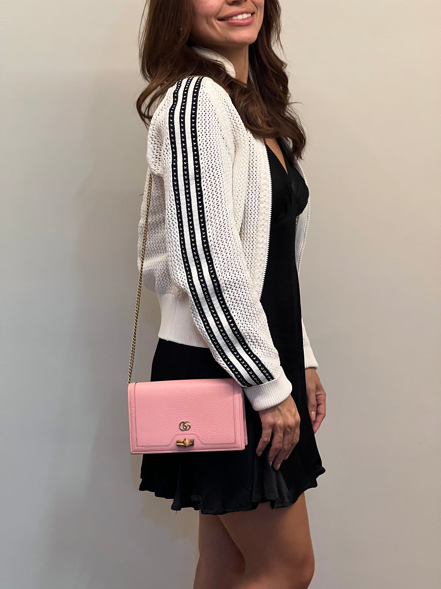 Gucci Diana Bamboo Shoulder bag Rosa