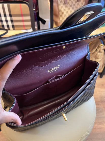 Chanel Double Flap Jumbo Preta
