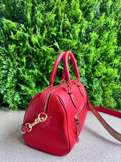 Coach Baú Crossbody Vermelha