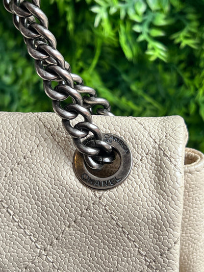 Chanel Classic Single Flap Off  White