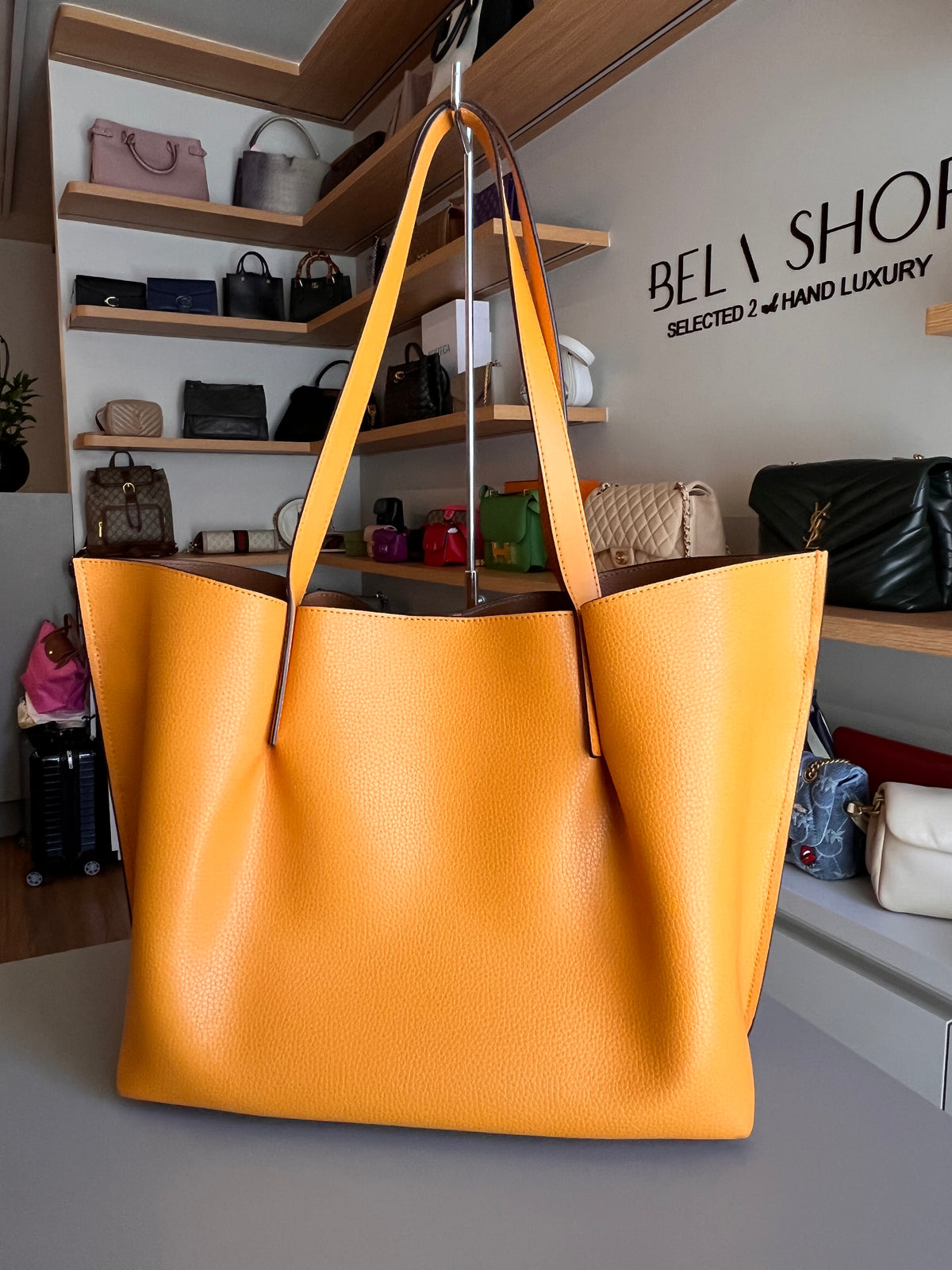 Michael Kors Emilia Pebbled Large Mostarda